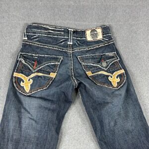Laguna Beach Jean Co Men 32x34 Bootcut Jeans Stitch Skull Cross Y2K Denim